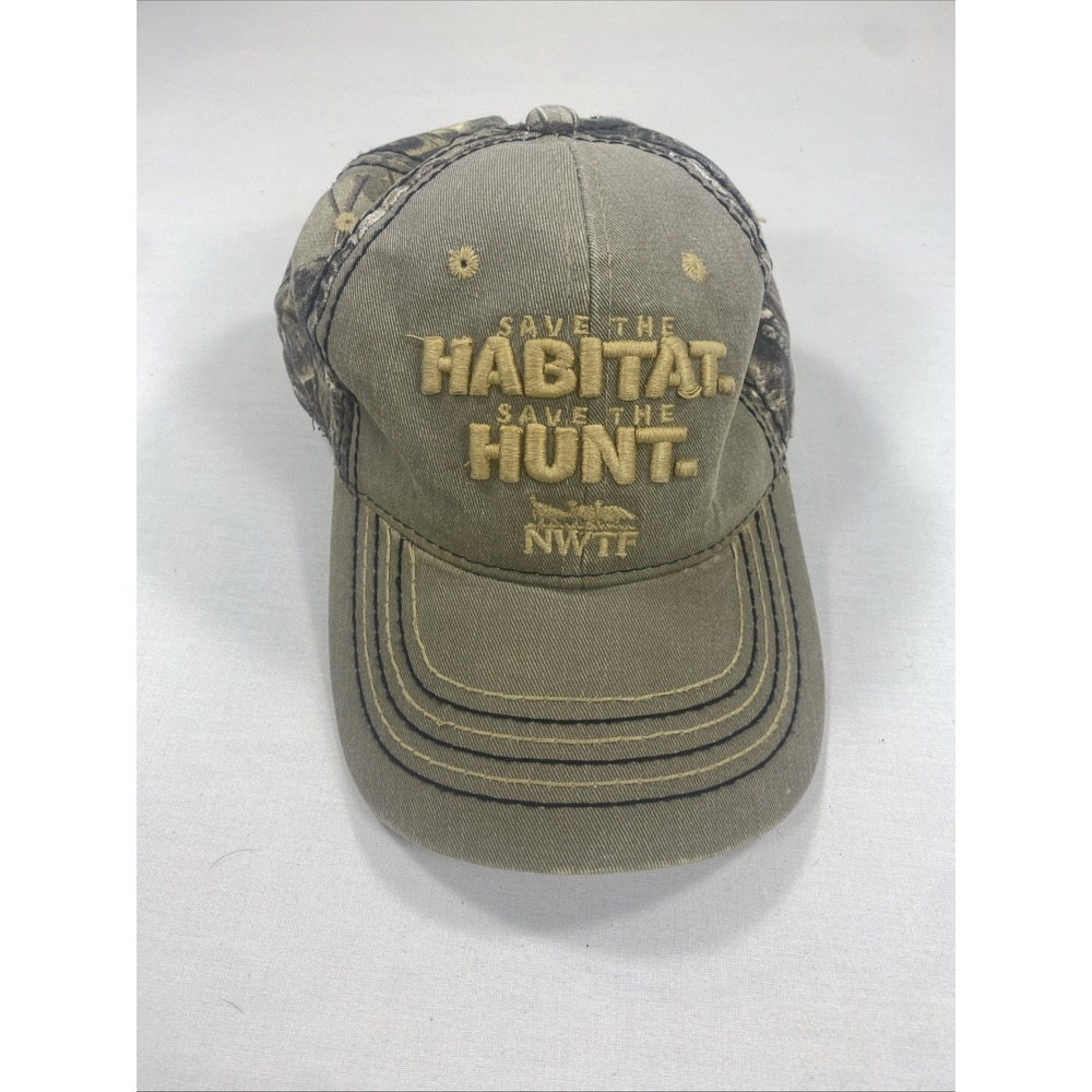 NWTF National Wild Turkey Federation Realtree Xtra Camo/Tan Hunting Hat/Cap -28A